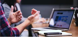 People having a meeting